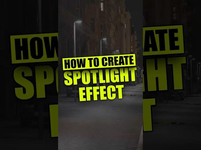  This Photoshop Spotlight Effect is Pure Magic! #PhotoshopTips