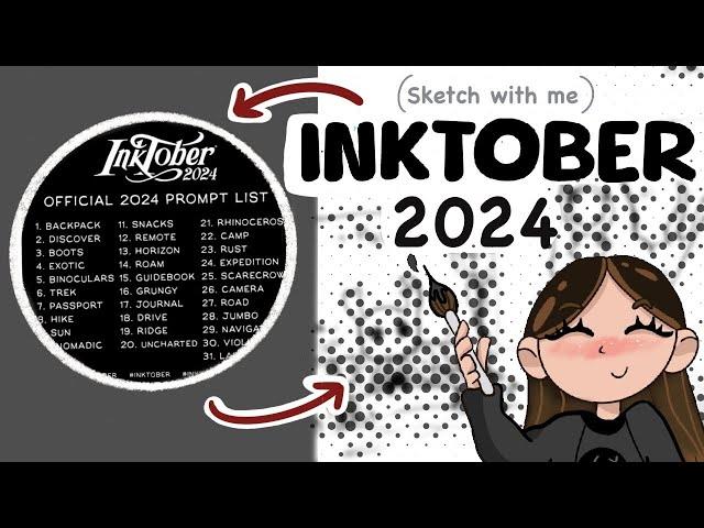 INKTOBER 2024 // Sketch Ideas with Me! // OFFICIAL LIST!!