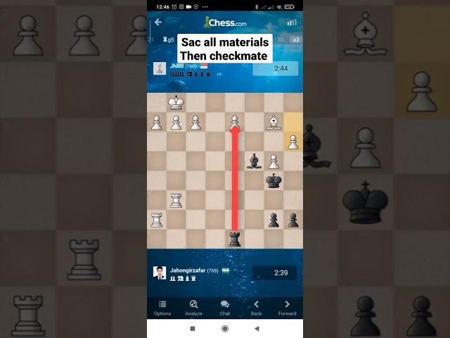 How to Checkmate a greedy opponent in the end after you sacrifise all materials #chess