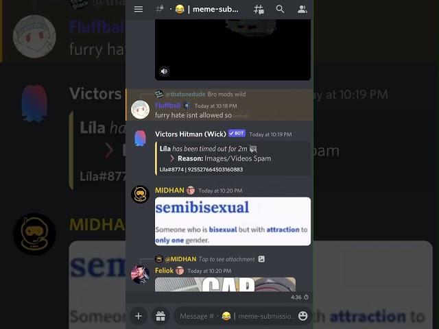 And then I got a notification from dyno #discord