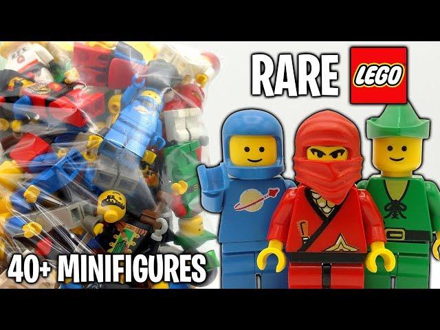 LEGO Mystery Package of 40+ RARE Vintage Minifigures! (Unboxing)