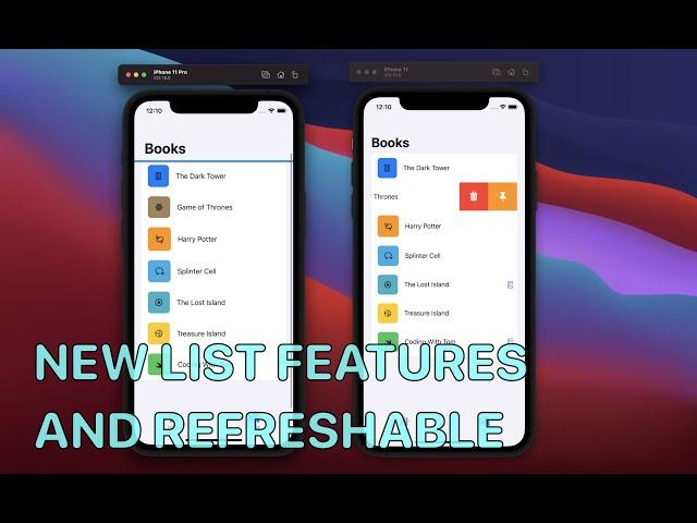 Adding Refreshable and Swipe Actions to List - WWDC21 SwiftUI Part 3