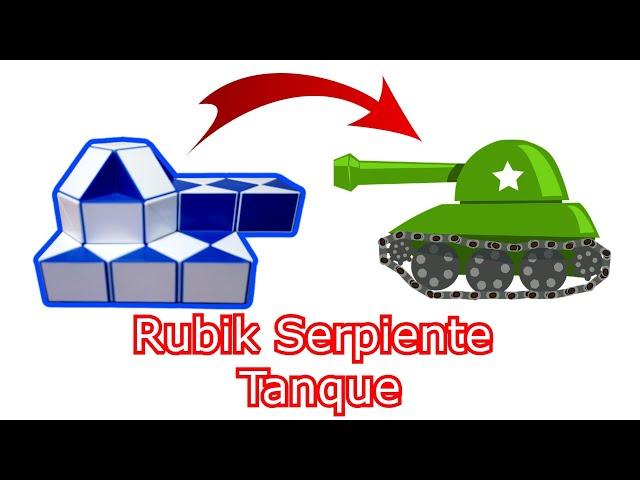 Como Armar (TANQUE/TANK) con Rubik Serpiente 48 Piezas Fácil/Rápido