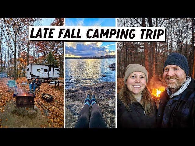 Late Fall Camping at SILENT LAKE Provincial Park | Someone was on our site!