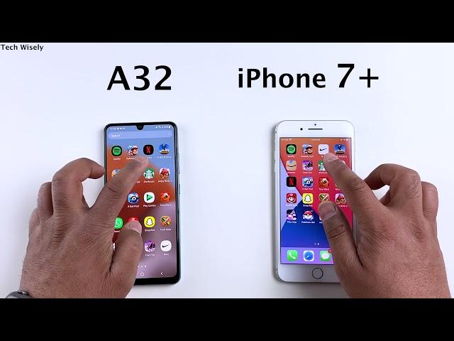 SAMSUNG A32 vs iPhone 7 Plus - SPEED TEST