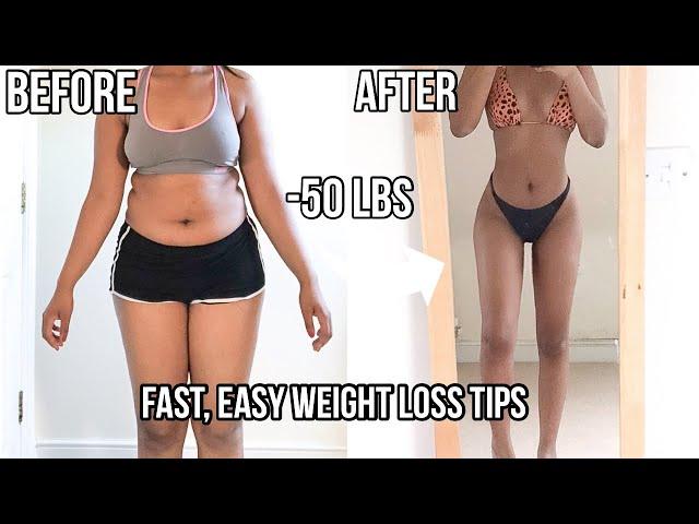 HOW I LOST 50 POUNDS IN 5 MONTHS | FAST Weight loss Tips (with pictures)