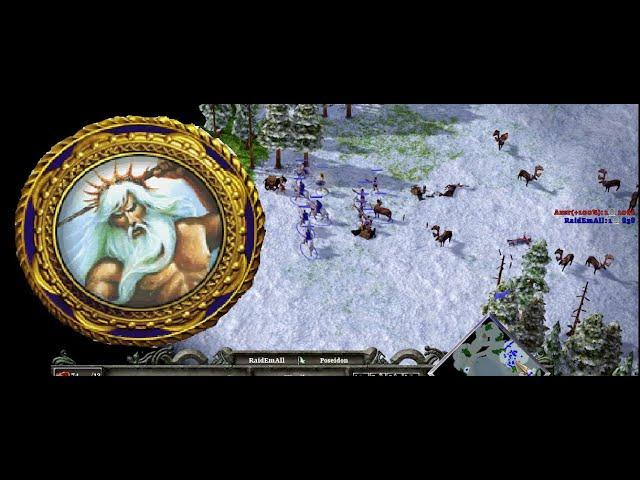 AGE of MYTHOLOGY || POSEIDON || 1v1 TITAN AI