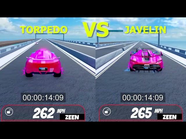 Torpedo VS Javelin Roblox Jailbreak Speed Test