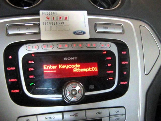 Ford Mondeo 4 Разблокировка магнитолы SONY (как корректно ввести  код)