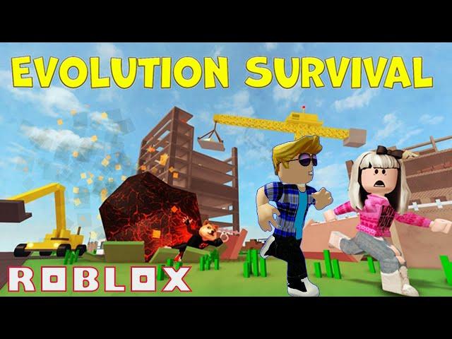 Андрей Генератор Идей и девочка Карина на острове выживания в Роблокс Evolution Survival Roblox