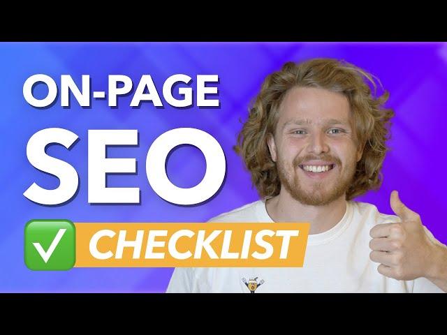 On-Page SEO Checklist - Everything you need in 2022