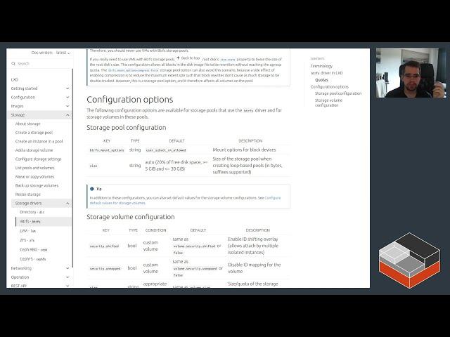 Btrfs storage and LXD