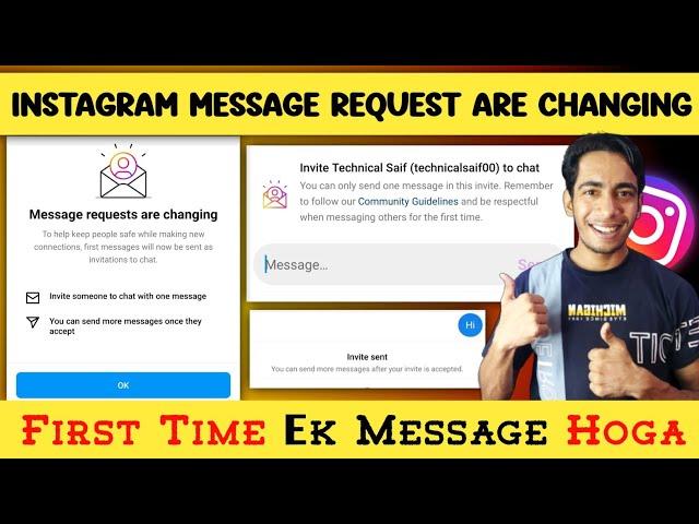 Instagram Message Request Are Changing | Instagram Invite Someone To Chat With One Message