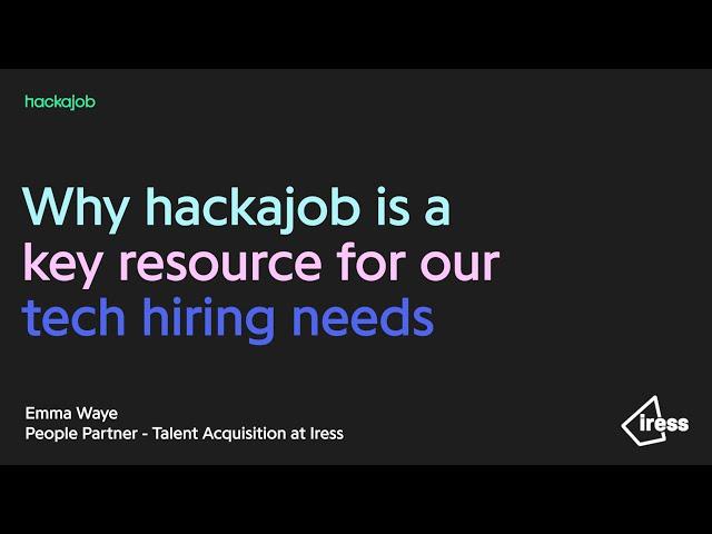 Why hackajob is a key resource or our tech hiring needs | Client Testimonial