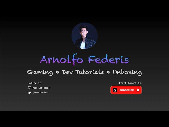 Arnolfo Federis (arnoldfederis) Youtube Channel Intro