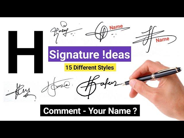  H Signature Style | Signature Your Name | H Signature Design | H Signature ideas