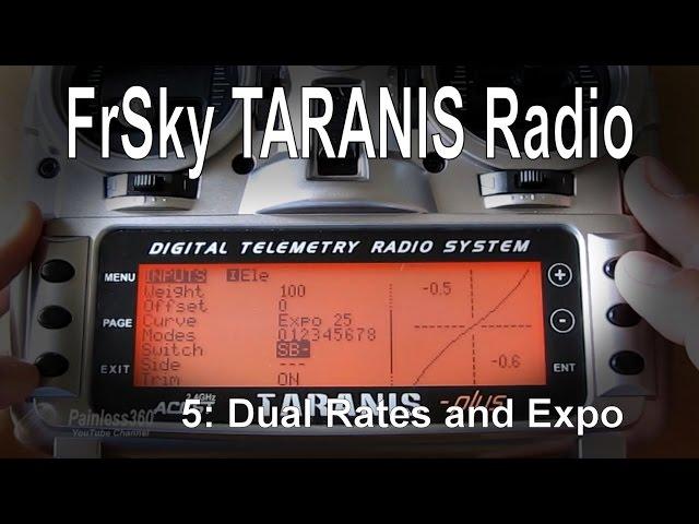 (5/12) FrSky TARANIS Radio – Dual Rates (D/R) and Expo (Exponential) setup