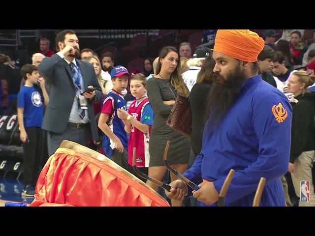 Dashmesh Nagara Jatha at 76ers Sikh Heritage Night 2017