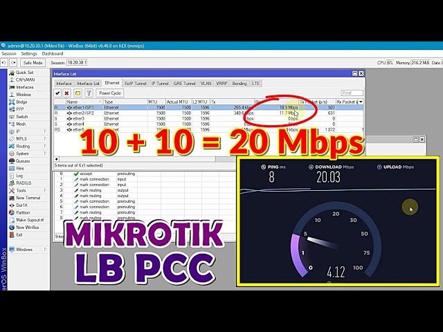 Tutorial Mikrotik Load Balance PCC 2 ISP: Menggabungkan 2 Sumber Internet Jadi 1