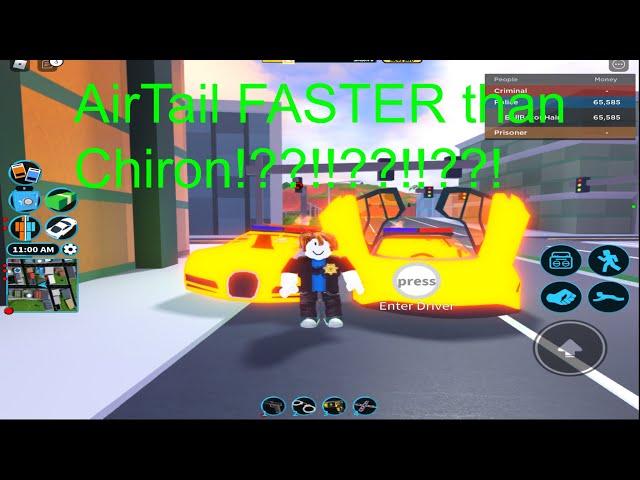 Chiron VS Airtail speed test in Roblox Jailbreak