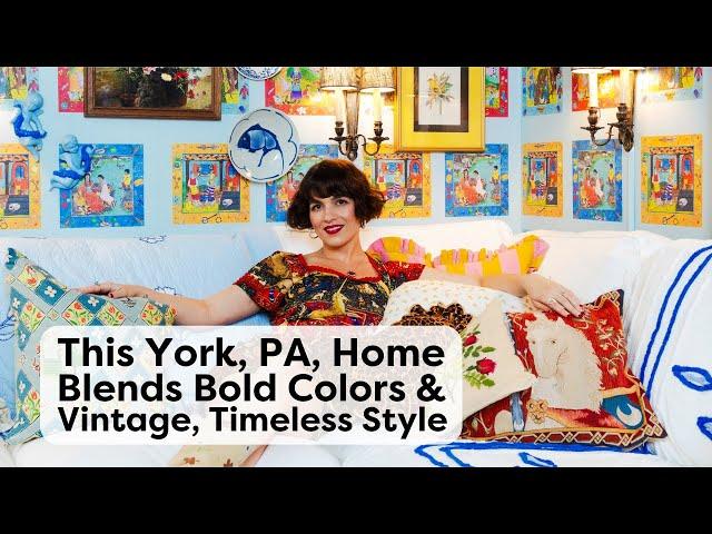 Inside a Vibrant Home with Custom Wallpaper & Vintage Charm | Home Tours