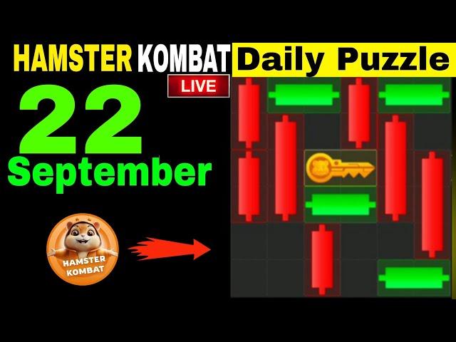 22 September Daily Diamond Puzzle Solve In Hamster Kombat | Hamster Kombat Daily Minigame & Puzzle