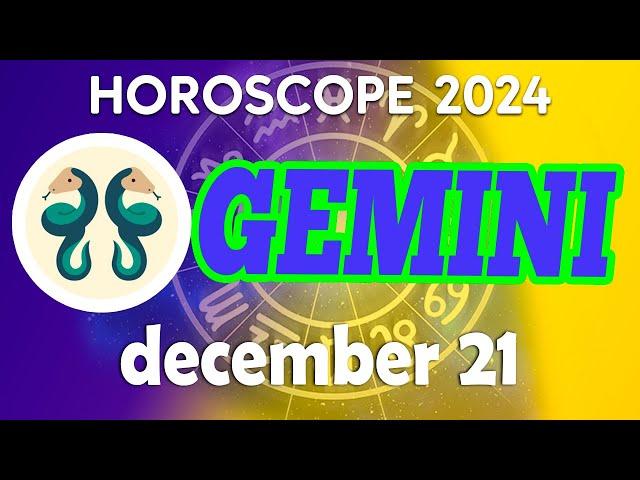 Gemini ️A REVELATION THAT WILL SHAKE YOUR WORLD!  Horoscope for today DECEMBER 21 2024#horoscope