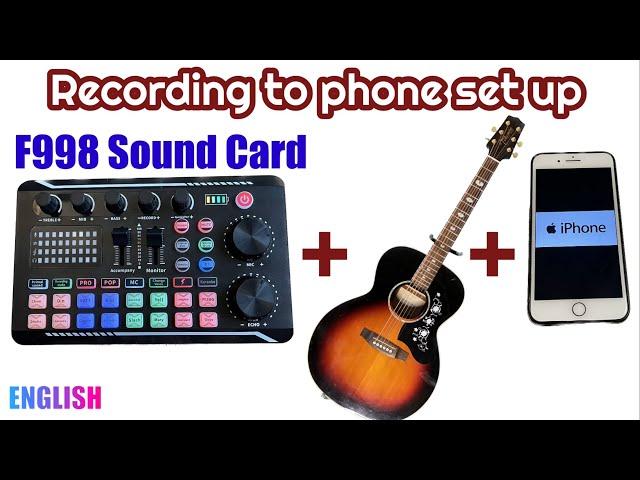 F998 Sound Card to Acoustic Guitar in 2 ways