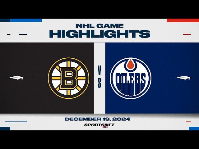 NHL Highlights | Bruins vs. Oilers - December 19, 2024