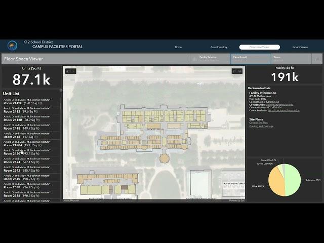 Campus Facility Mapping - Floorspace Viewer