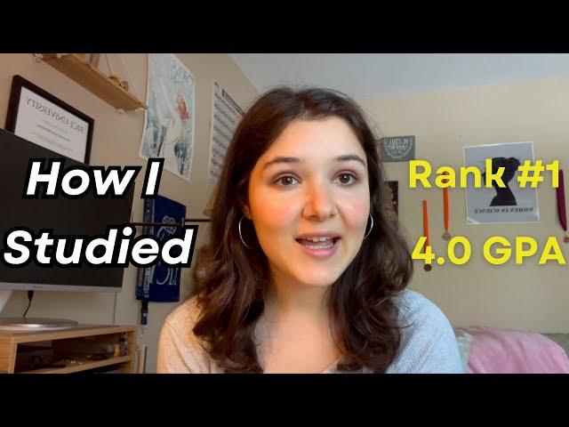How I Studied to Achieve a 4.0 GPA and Class Rank 1