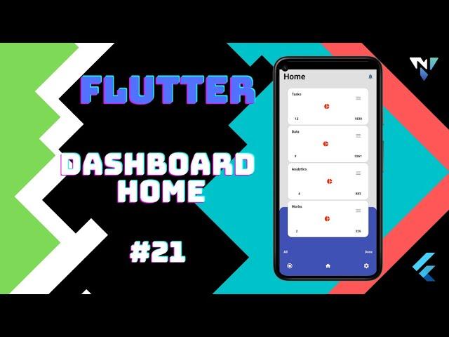 @Google #Flutter Tutorial for Beginners #21: Fun with Dashboard Home in Flutter