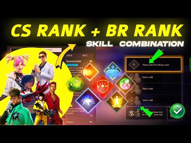 Best character combination in Free Fire | CS rank + BR rank combination | CS rank combination 2024