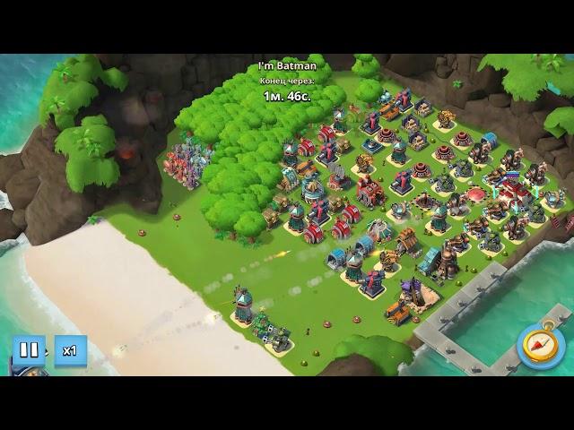Boom beach. Баг со щитом. Атака торами с буллитом.