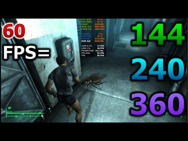 How to unlock FPS cap in game | Fallout 3 Game of the Year Edition