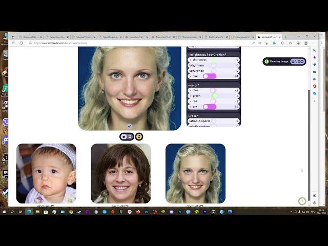 Генерю портреты в нейросети