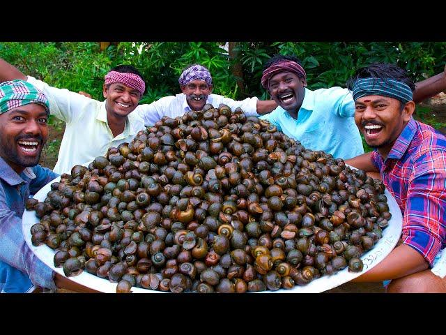 Snail Cooking and Eating | Healthy Snail Recipe | Cooking South Indian Snails in Village