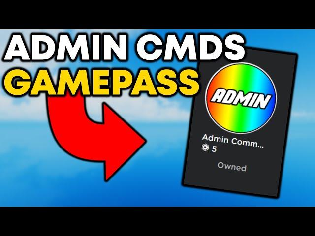 HD Admin Gamepass - Roblox Studio Tutorial