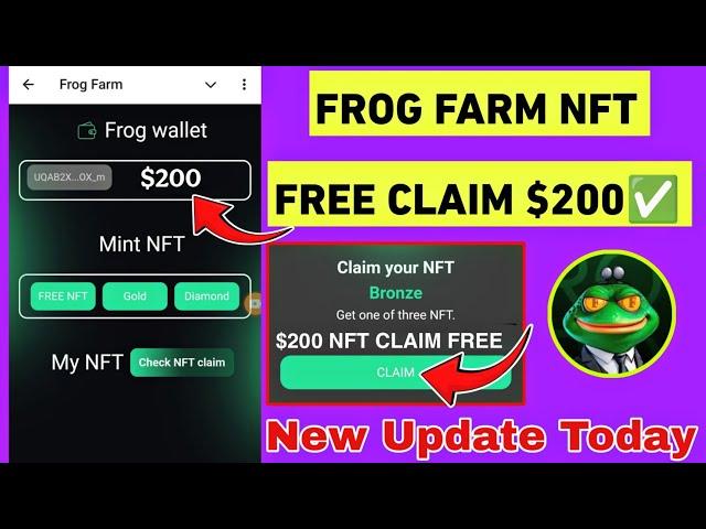 Frog Farm Free Nft Claim 200$ Free Process | Frog Farm airdrop nft claim wallet