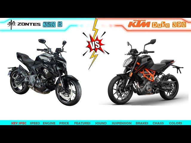 Zontex 350 R VS KTM DUKE 390 | Comparison | Mileage | Top Speed | Price | Bike Informer