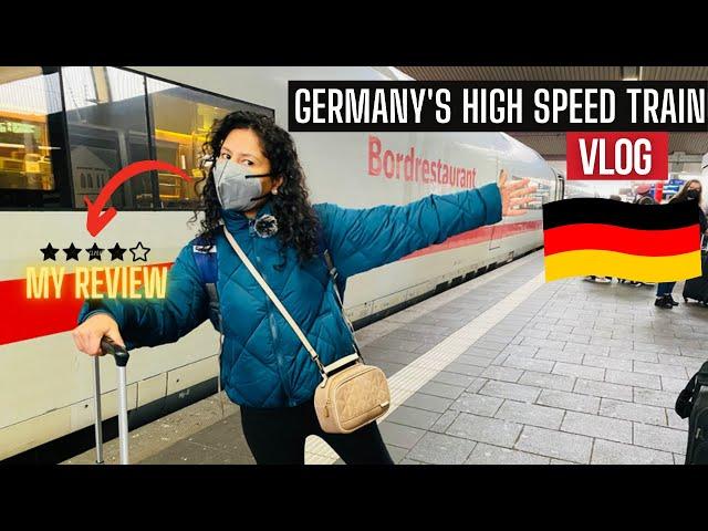 Traveling in an ICE German train Vlog | Train ride in Germany #DeutscheBahn