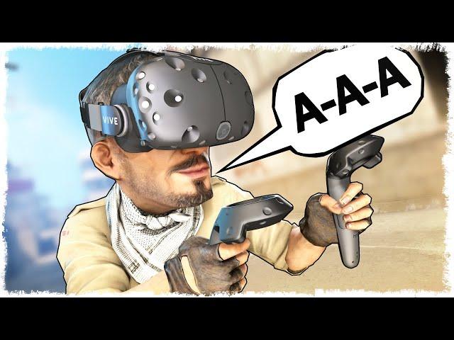 КАК-ЖЕ У НЕГО БОМБИТ НА CS:GO В VR!!!