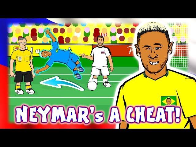 NEYMAR's A CHEAT! (Neymar Dive Brazil vs Costa Rica 2-0 Penalty VAR Goal Highlights)