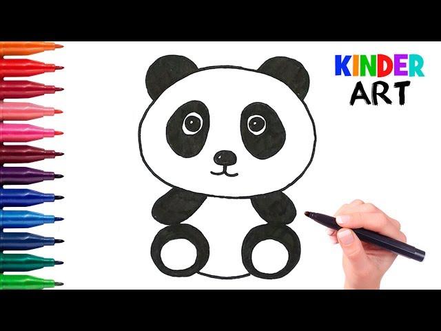 How to draw a panda easy