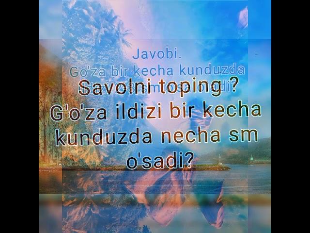 savol javob biologiya