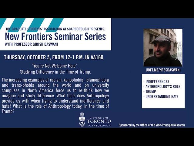 UTSC: New Frontiers Seminar Series