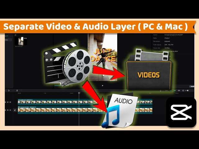 How to Separate Audio from Video Layer | CapCut PC Tutorial