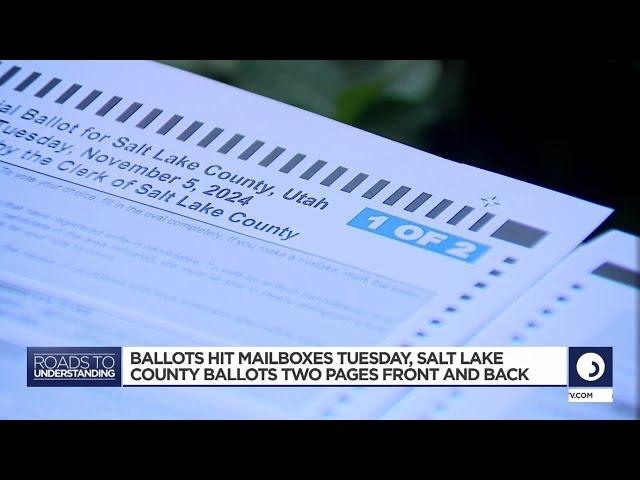 Ballots hit mailboxes Tuesday, Salt Lake County ballots two pages