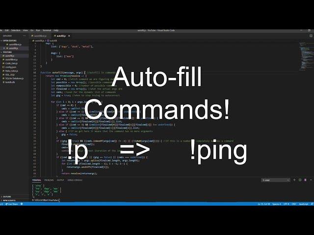 DiscordJS Autofill Commands! (JavaScript and Discord.js)