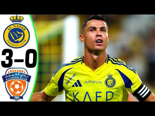 Al-Nassr vs Al-Fayha 3-0 - RONALDO DOUBLE - Highlights and All Goals 2024